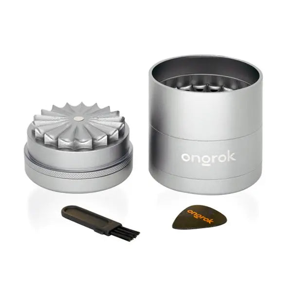 5 Pc Flower Tooth Storage Grinder Grey
