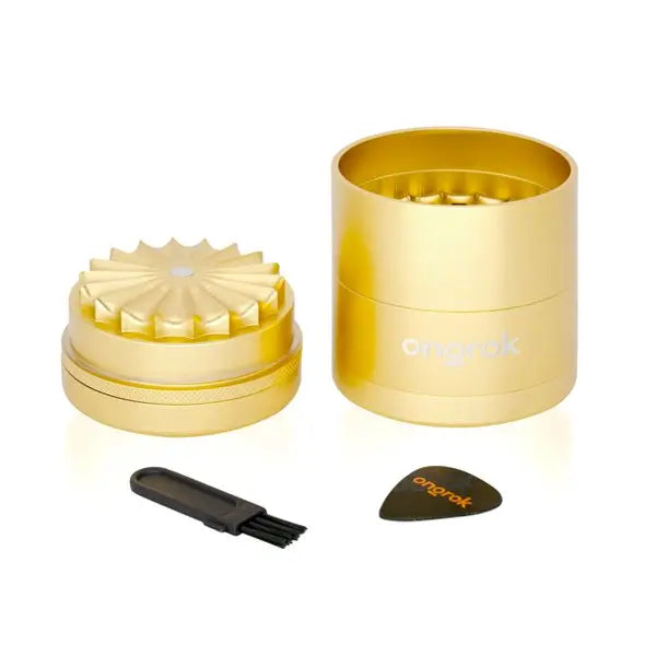 5 Pc Flower Tooth Storage Grinder gold