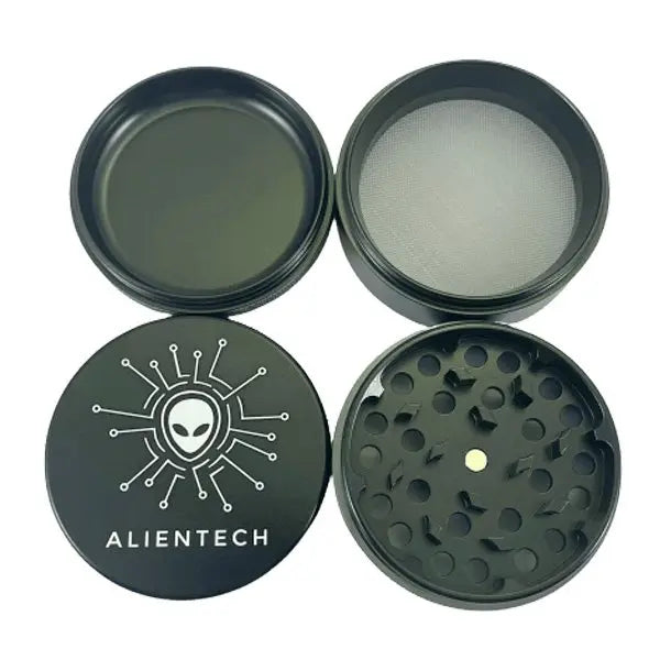 Alientech 4-Piece 63mm Ceramic Grinder – Ships Australia-wide - black parts