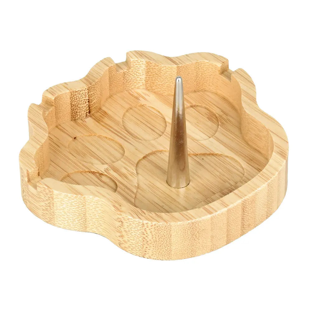 Bamboo Dog Paw spiked ashtray 4.25 by 4 inches