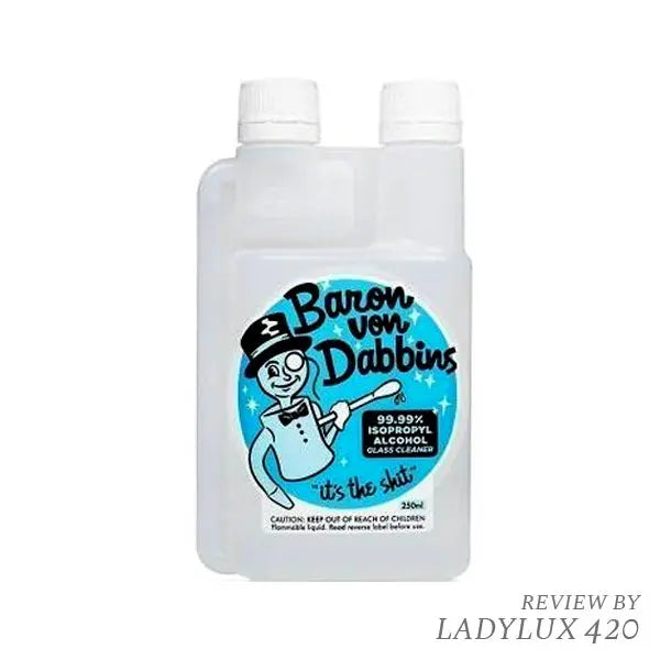 Baron von Dabbins 99.99% Isopropyl Alcohol Glass Cleaner 250ml for bongs and dab rigs