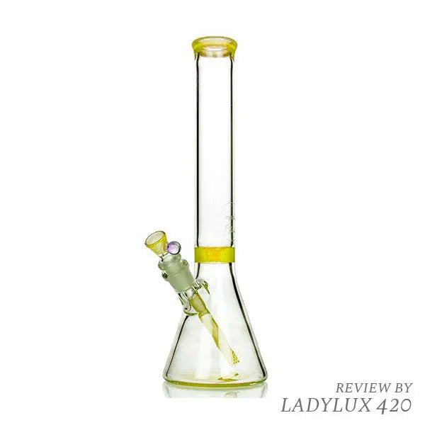 Empirical Glass Yellow Beaker – Hand Made with fast shipping Australia-wide - front