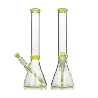 Empirical Glass Yellow Beaker – Hand Made with fast shipping Australia-wide - side by side