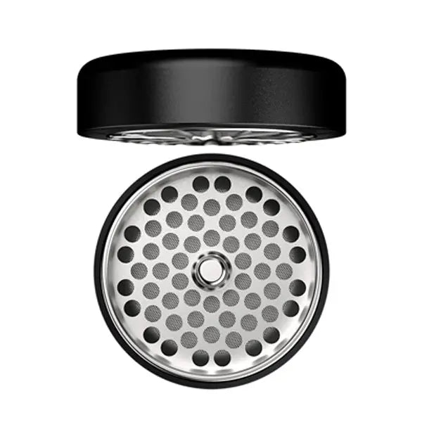 Black Flower Mill Next Gen 5-Piece 2.5" Stainless Steel Herb Grinder – Premium Design - Top open Lid