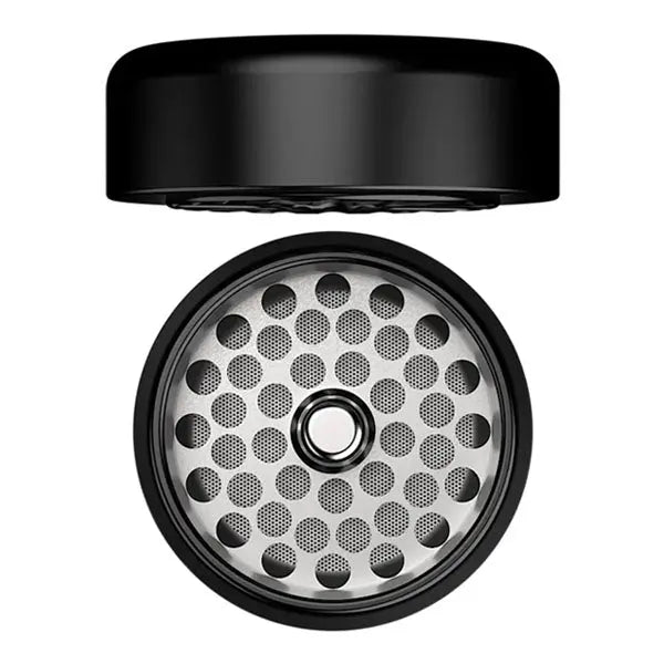 Flower Mill Next Gen Premium 5 Piece 2.0" Aluminium Series Mill/Grinder - Black - top open lid