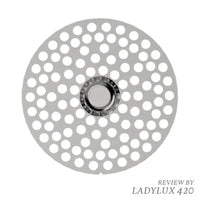 Flower Mill Next Gen Premium 2.0-inch Mill Plates, #1 Extra Fine, high-quality stainless steel for precise grinding - bottom