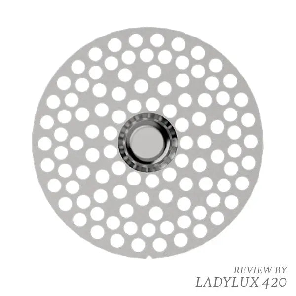 Flower Mill Next Gen Premium 2.0-inch Mill Plates, #1 Extra Fine, high-quality stainless steel for precise grinding - bottom
