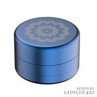 Flower Mill 3-Piece 2.0" Aluminum Grinder – Next Gen Series for smooth, efficient milling - blue top