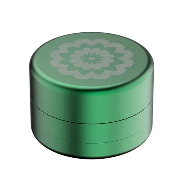 Flower Mill 3-Piece 2.0" Aluminum Grinder – Next Gen Series for smooth, efficient milling - green top