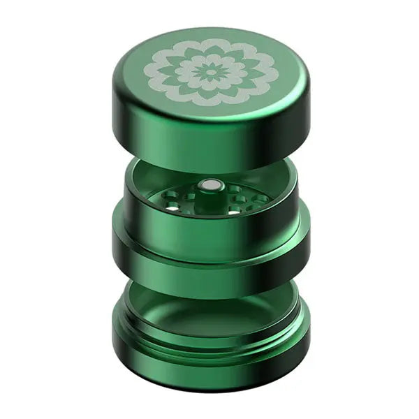 Flower Mill 3-Piece 2.0" Aluminum Grinder – Next Gen Series for smooth, efficient milling - green apart