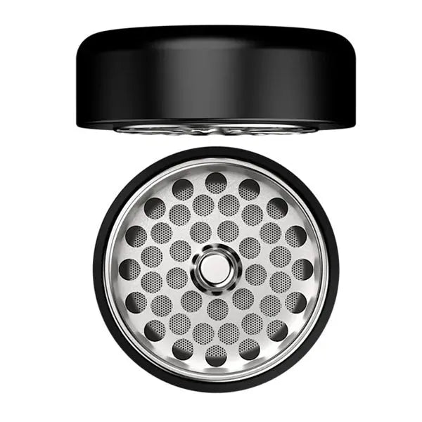 Black Flower Mill Next Gen 5-Piece 2.0" Stainless Steel Grinder for herbs and spices - open top