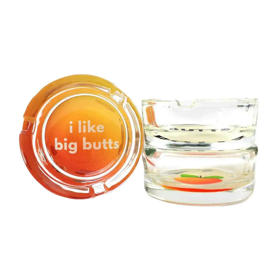 Giddy Glass & Silicone Ashtray Peach/Butts – Fast shipping Australia-wide - big butts