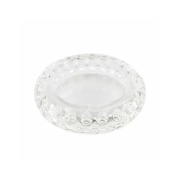 Glass Crystal Ashtray - Concave Round Design, fast shipping Australia-wide.