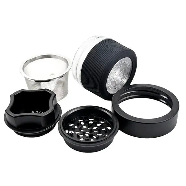 Goat AITH v.1 2.2" Herbal Grinder – Fast Shipping Australia-Wide - parts side black