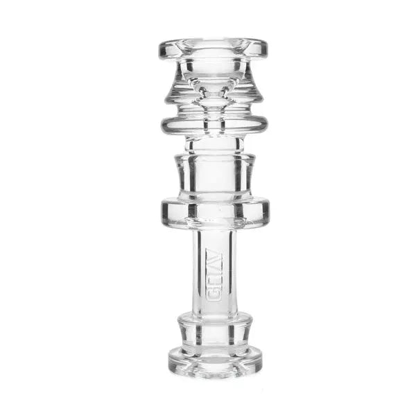 Grav Arcline Series 3.5" Borosilicate Glass Chillum Hand Pipe – Sleek and Durable Design - front transparant