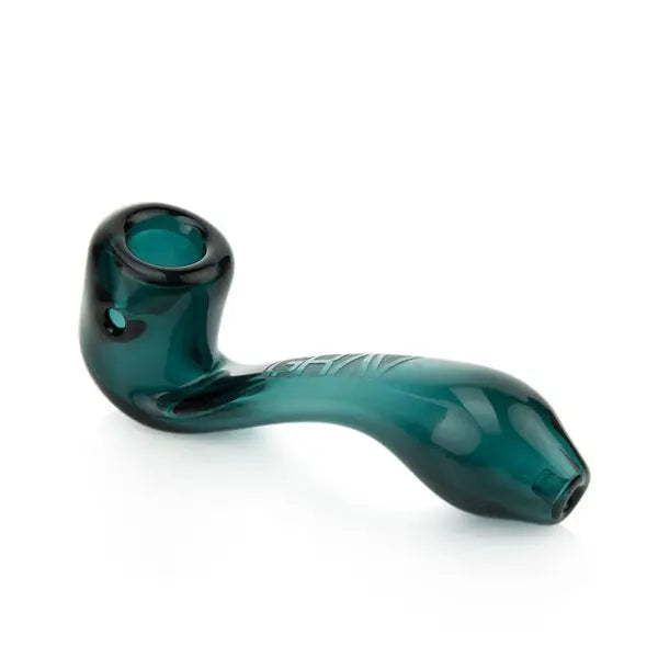 Grav 4" Mini Sherlock Pipe – Borosilicate glass, fast shipping Australia-wide - lake green