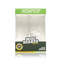 Hemper Mini Beaker Bong with compact design and clear glass for smooth smoking sessions - In Box Front
