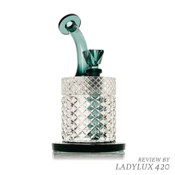 Jane West 20's Collection Bubbler – Elegant Glass Water Pipe for Smooth Smoking Experience - teal