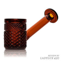 Jane West 20's Collection amber Bubbler – Elegant Glass Water Pipe for Smooth Smoking Experience