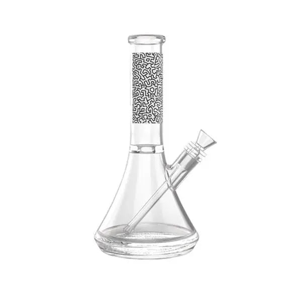 Keith Haring Beaker Bong in black and white artwork, fast shipping Australia-wide