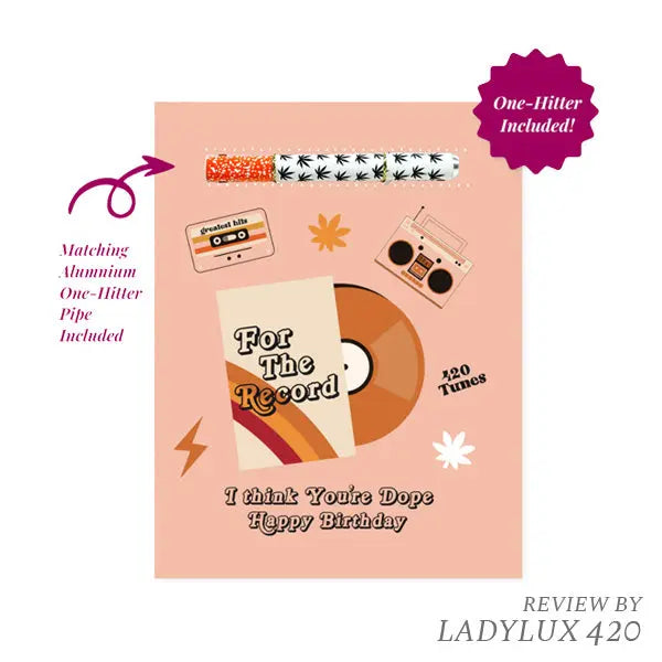 KushKards One-Hitter Birthday Card – Fast shipping Australia-wide included hand pipe