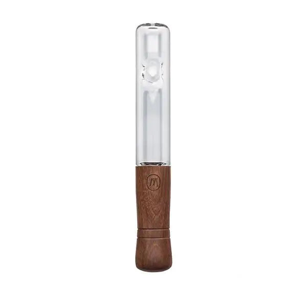 Marley Natural glass & walnut steamroller hand pipe – fast shipping Australia-wide