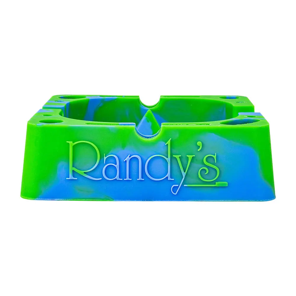 Randy's Rasta Silicone Ashtray with Debowler – fast shipping Australia-wide - blue green