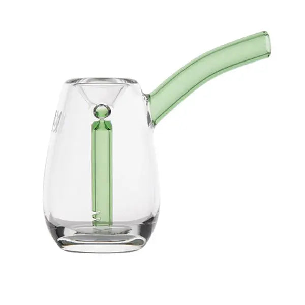 MJ Arsenal Bulb Mini Glass Bubbler with vibrant colour accents for smooth smoking sessions - green
