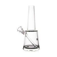 MJ Arsenal Summit 8" glass water pipe with sturdy base and angled mouthpiece for smooth hits - Side back
