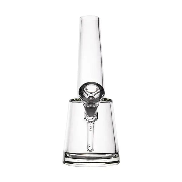 MJ Arsenal Summit 8" glass water pipe with sturdy base and angled mouthpiece for smooth hits - Front