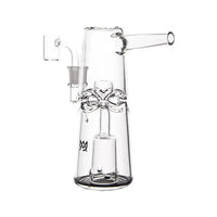 MJ Arsenal Turret 6.25" Glass Dab Rig Set with 10mm Quartz Banger for Concentrates - Side angled