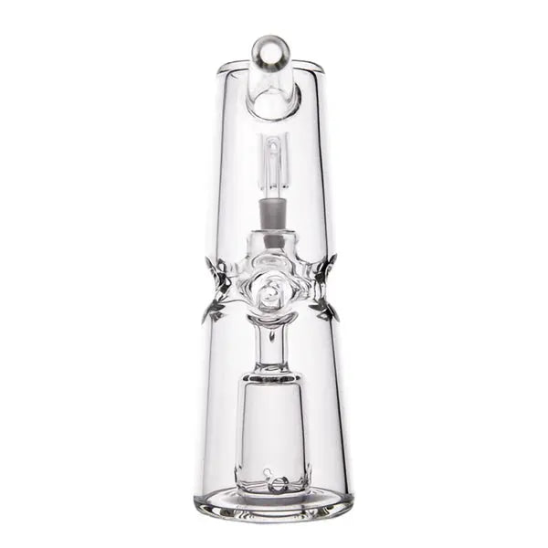MJ Arsenal Turret 6.25" Glass Dab Rig Set with 10mm Quartz Banger for Concentrates - Front