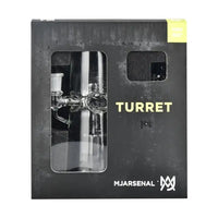MJ Arsenal Turret 6.25" Glass Dab Rig Set with 10mm Quartz Banger for Concentrates - Box