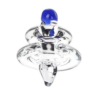 Marble Top UFO Carb Cap with fast shipping Australia-wide for dab rigs - jade green - blue