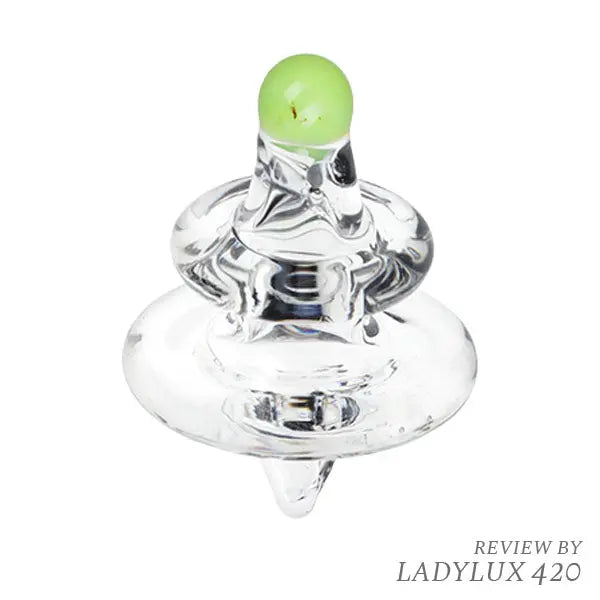 Marble Top UFO Carb Cap with fast shipping Australia-wide for dab rigs - jade green