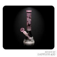 Milkyway Glass Mini Apiary 11″ Pink Beaker Bong – fast shipping Australia-wide - front