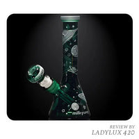 Milkyway Glass Space Odyssey Mini Beaker Bong Teal – fast shipping Australia-wide - front