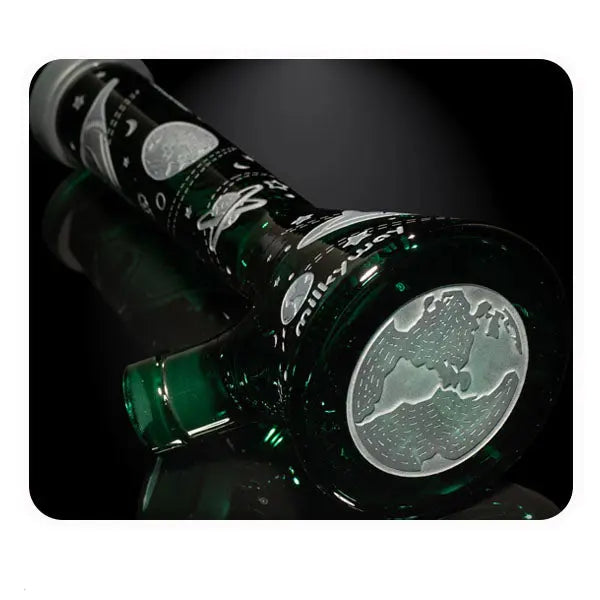 Milkyway Glass Space Odyssey Mini Beaker Bong Teal – fast shipping Australia-wide - bottom