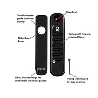 Ongrok Aluminium Cooling Hand Pipe with fast shipping Australia-wide – discreet and portable smoking. black open