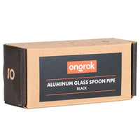 Ongrok aluminium & glass spoon pipe gunmetal – fast shipping Australia-wide - box