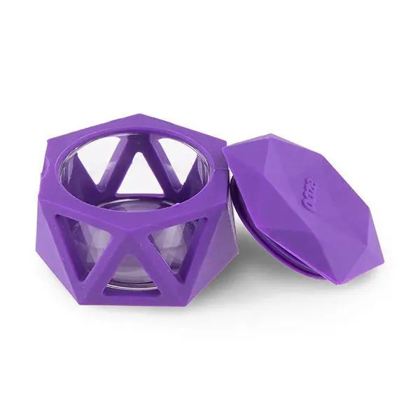 Ooze Geode Silicone & Glass Dab Container with fast shipping Australia-wide - purple