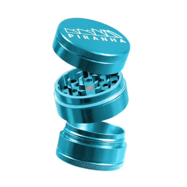 Piranha 3-Piece 2.0" Grinder with fast shipping Australia-wide – quality herb accessory - blue
