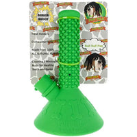 Puff Palz Beaker Buddy dog toy with fast shipping Australia-wide – non-toxic rubber water pipe toy - green