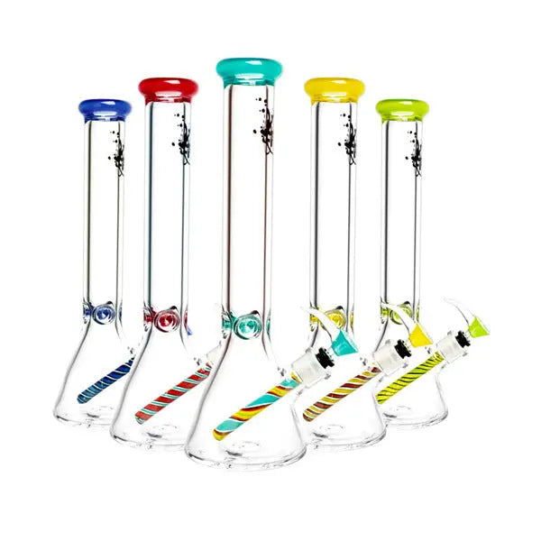 Pulsar 16" red beaker bong with ice pinch – fast shipping Australia-wide