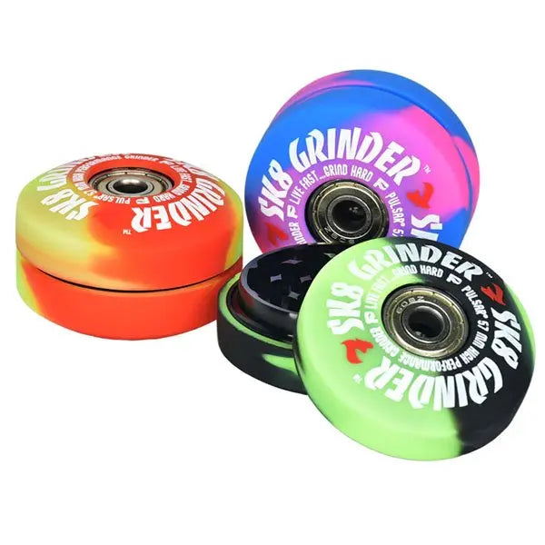 Pulsar SK8 Grinder UV Swirl – 3pc 2.2" with fast shipping Australia-wide - all colours