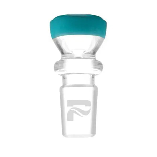 Pulsar Glass Flower Bowl with Stripe – Fast Shipping Australia-Wide, Premium Borosilicate Quality - deep green