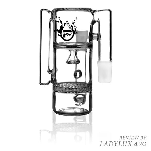 Pulsar 19mm Honeycomb Showerhead Recycler Ash Catcher with 90° Joint for Bongs