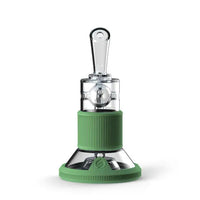 Softglass borosilicate tandem incycler dab rig kit with quartz banger and recycler design - Pistachio Front