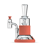 Softglass borosilicate tandem incycler dab rig kit with quartz banger and recycler design - Sienna side
