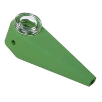 Softglass "Token" hand pipe made of durable silicone and glass, sleek and compact design. Pistachio